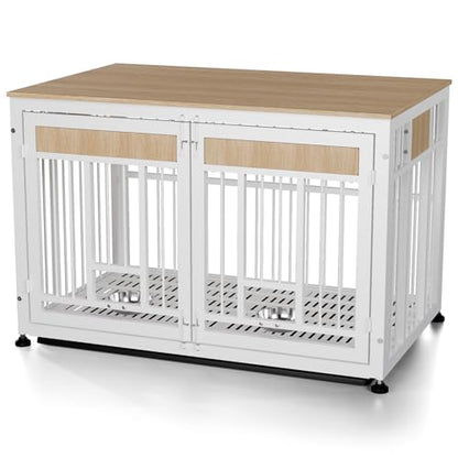 Heavy Duty Dog Crate Furniture for Large Dog, 48 Inch Decorative Pet House End Table, Extra Large Wooden Cage Kennel Furniture Indoor