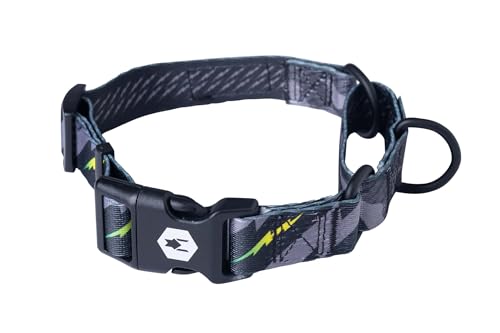 Wolfgang Heavy Duty Martingale Dog Collar with Quick Release Nylon Buckle for Walking & Training, DarkSkies Print, Medium - color: DarkSkies Print, size: Medium (1 Inch x 14-18 Inch)