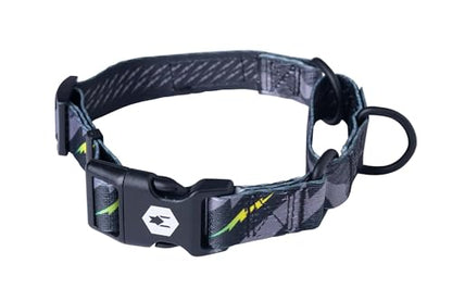 Wolfgang Heavy Duty Martingale Dog Collar with Quick Release Nylon Buckle for Walking & Training, DarkSkies Print, Medium - color: DarkSkies Print, size: Medium (1 Inch x 14-18 Inch)