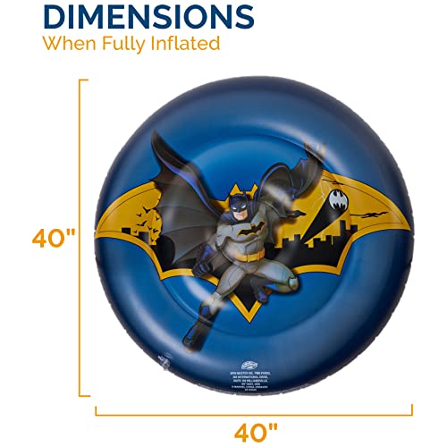 Swimways DC Batman Reversible Boat, Inflatable Pool Floats & Kids Pool Toys, Swimming Pool Accessories & Beach Essentials for Kids Aged 5 & Up - color: Reversible Boat