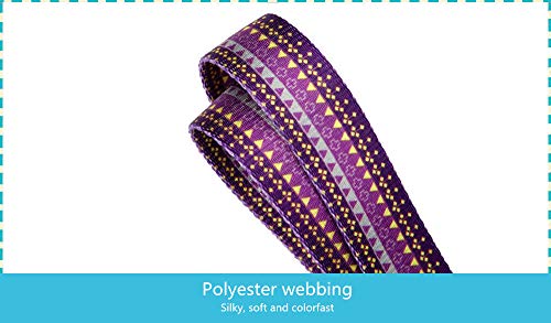 Martingale Collar Dog Collar No Pull Pet Collar Heavy Duty Dog Martingale Collars Silky Soft with Unique Pattern for Medium and Large Dogs (Dark Purple & Yellow,M) - color: Dark Purple, size: Medium: 14"-21", 1" Wide