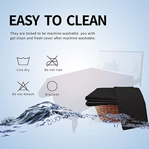 Easy-Going 100% Waterproof Dog Bed Cover, Non-Slip Pet Blanket for Furniture, Washable Couch Cover, Repleasement Sofa Cover (52X82 in,Black) - color: Black, size: 52x82 in
