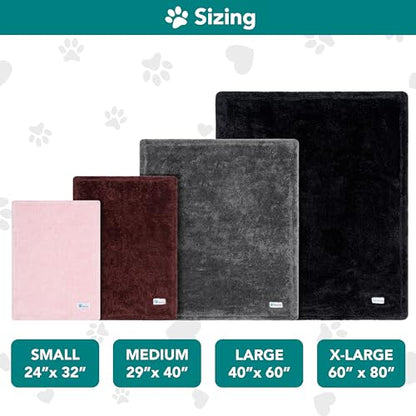 PETAMI Fluffy Fleece CAT and Dog Throw Blanket, Pink, Medium - color: Pink, size: Medium (29x40)