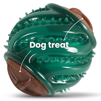 Interactive Dog Toys with Built-in Treats: Rolling Lick Ball for Dogs, Beef Flavor Enrichment Dog Treat Toy to Keep Them Busy, Mental Stimulation Toys for Small Medium Large Breed, Indoor Outdoor Use