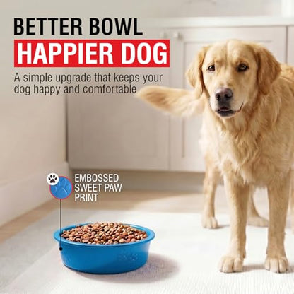 Loving Pets Dolce Luminoso Dog Bowl, Medium, Blue - color: Blue, size: Medium