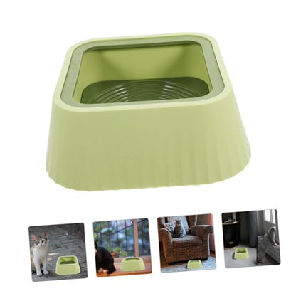 Toddmomy Pet Water Bowl Spill Floating Design for Cats and Small Dogs Plastic Water Dispenser Prevents Messy Spills - color: Green