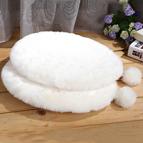 SHENGOCASE 2-Pack Oval 11" x 15" Faux Rabbit Fur Cat Condo Replacement Cushion. Cat Dog Bed Cushion Pad Mat, Pad for Window Perch Tree Tower, Carrier Cage Crate Kennel Furniture - color: Cream, size: 11"x 15"