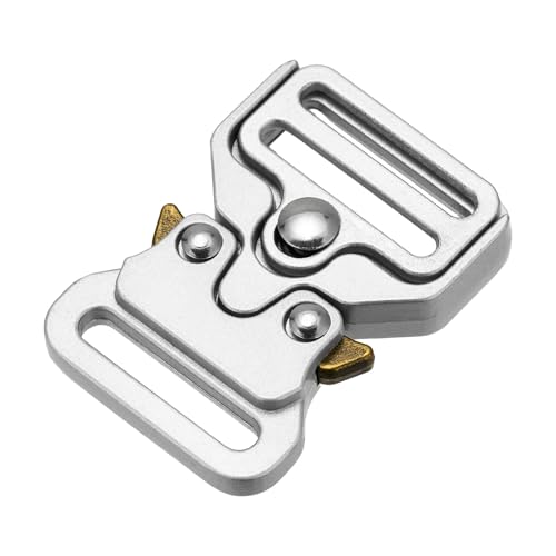 DEVPSISR Tactical Buckle Replacement 2 pack,Metal Buckle Clip for Dog Collar, Keychain, Hunting Belt Bags - color: 3/4 Inch Silver 2pcs, size: 3/4 Inch