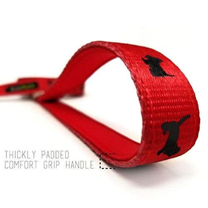 EcoBark Teacup Dog Leash - Soft & Reflective Toy Breed Leashes with Padded Handle - Strong & Durable - Training and Pulling for Tiny & Small Dogs (Red) - color: Red, size: 6 ft x 5/8 in - Thinnest Width