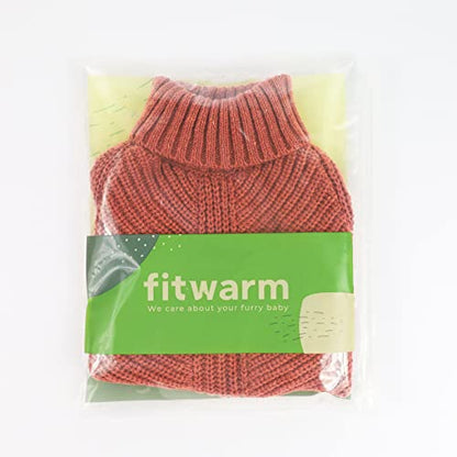 Fitwarm Thermal Knitted Dog Sweater Doggy Winter Coat Pet Clothes Doggie Turtleneck Jacket Puppy Outfits Cat Sweatsuit Red XS - color: Red, size: X-Small