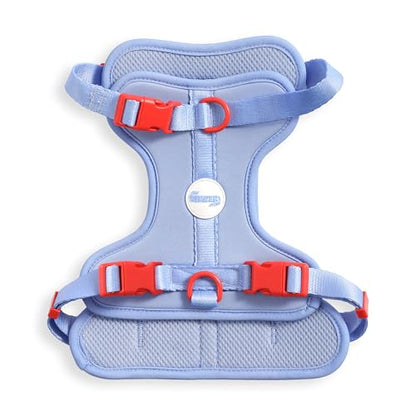 HNS1002E Arlo Medium Adjustable Soft Padded No Pull Pet Harness with 3 Buckles and 3 Leash Clips, Sangria - color: Periwinkle, size: Medium (Chest: 18 - 28")