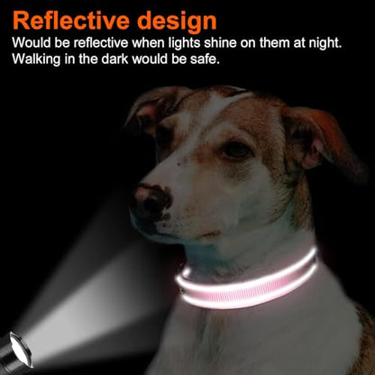 Joytale Reflective Dog Collar, Soft Neoprene Padded, Metal D-Ring, Nylon Pet Collar Adjustable for Puppy Dogs, Pink, XS - color: Pink, size: X-Small (Pack of 1)