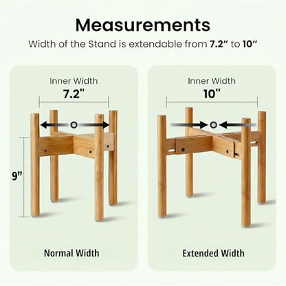 Dog Bowl Stand - Mid-Large Dogs Suitable - Elevate, Raise Bowl to 12-inch High - Adjustable, Fits Any Pet Food/Water Feeders, and Fountains - Durable Bamboo - color: Bamboo, size: For Large Dogs - 11 inch Height