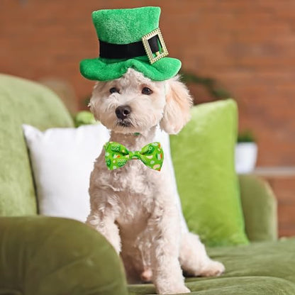 St. Patrick’s Day Dog Collar with Bow, 2026 Quick Release Nylon Adjustable Pet Collar, Green Lucky Holiday Dog Collar - color: St. Patrick Day, size: Medium-(12.5-20") Neck * 3/4" Wide