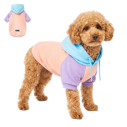 Tuff Pupper Dog Hoodie | Premium Quality Insulated Fabric | Ultra Soft Interior for Superior Comfort | Elastic Cuffs & Drawstring for Warmth | Stretch Fit Suitable for All Breeds (Pastel, XXS) - color: Bubblegum Pop, size: 5-10 lbs (XX-Small)