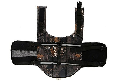 Dog Life Jacket Quick Release Easy-Fit Adjustable Pet Saver Life Jacket Dog Life Preserver - color: maple camo, size: l