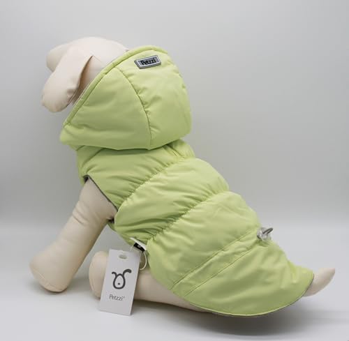 Warm Dog Coat Jacket with Detachable Hood Harness Hole Winter Coat Pet Clothes Dog Cold Weather Coats Cozy Snow Jacket Vest for Small Medium Large Dogs - Blake (Mint, Large) - color: Mint, size: Large