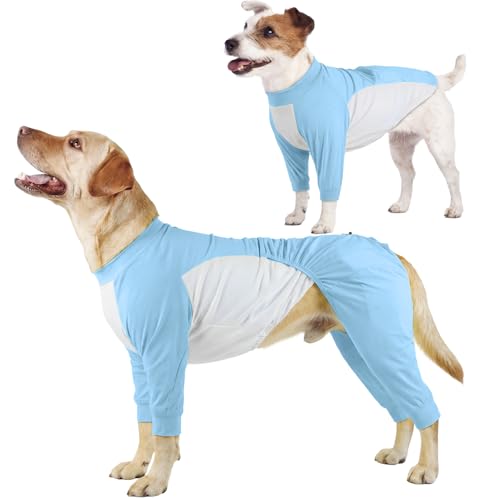 2-in-1 Dog Cooling Shirt for Instant Cool in Summer, Full Body UV Shirt with Silk and Mesh Material for Skin Protection During Walk Hiking Travel Beach Outdoor Blue 2XL - color: Blue, size: 2XL