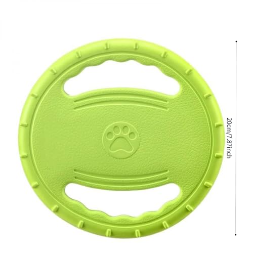 Dog Flying Disc, Durable Soft EVA Flying Ring for Aggressive Chewers, Interactive Fetch & Training Toy, Floats in Water, Safe on Teeth & Gums, Beach Pool Play(Green) - color: Green
