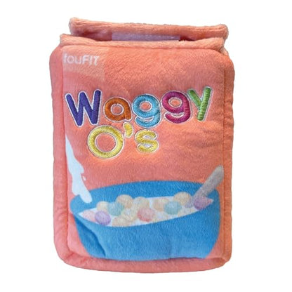 FOUFIT Hide and Seek Yummy Nosework Toy - Waggy 'Os Cereal, 6-inch Height