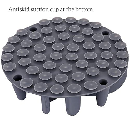Slow Feeder Insert for Dogs & Cats, 3 Sizes Food-Grade Silicone Anti-Choking Puzzle Feeder, Non-Slip Suction Cup Design, Fits Most Bowls, Bloat Stop Pet Feeding Solution - color: Grey, size: Large 5.5 inchs