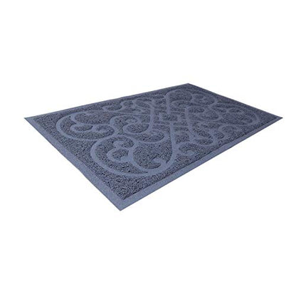 PetLike Cat Litter Box Mat, Thick Kitty Litter Trapping Mat, Durable,Waterproof &Washable with Non-Slip Backing, Soft on Kitty Paws and Easy to Clean, BPA Free - color: Light Grey, size: 30x18