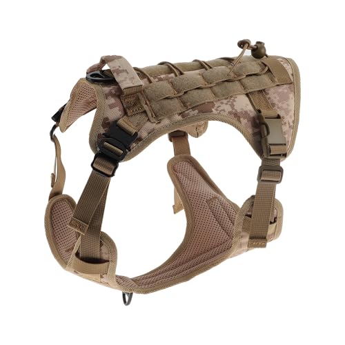 Dog Harness, Mesh Design Dog Harness, Breathable No Pull Dog Vest, for Hiking, for Small Medium Large Dogs, Camouflage, Medium