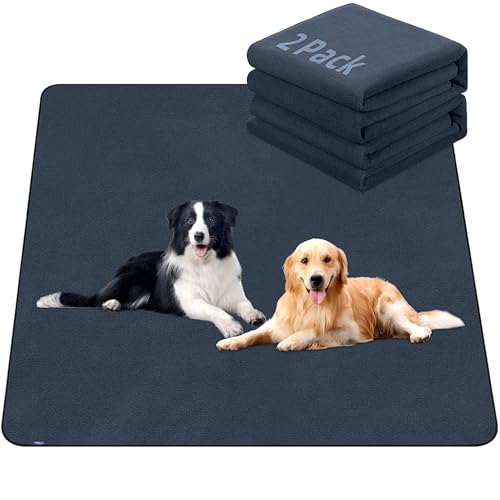 Washable Dog Pee Pads Extra Large 48"x48" – 2 Pack Super Absorbent, Quick-Dry Non-Slip Reusable Puppy Pads for Playpen, Crate & Floor, Pet Training Mats for Housebreaking & Incontinence - size: 48x48 Inch (Pack of 2)