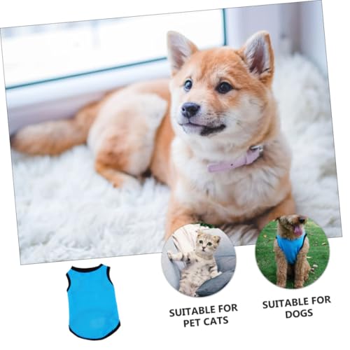KESYOO Breathable Pet Vest Mesh Sleeveless Dog Shirt Cooling Summer Clothes Blue M for Puppies and Small Dogs