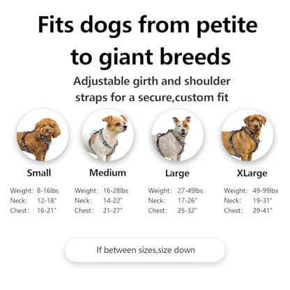 Roses&Poetry Dog Harness Small Sized Dog, 6 Point Adjustable Fit No Pull Harness with Handle for Control and Easy Walking, Reflective Pet Halter Harnesses（Blackwhite-S） - color: Checkered（Harness Only Without Leash）, size: S
