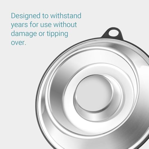 PEGGY11 Stainless Steel Slow Feeder Dog Bowl - Holds 2 Cup, for Medium Size Dogs - size: 2 Cup, for Medium Sized Dogs