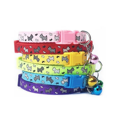 XS Dog Collar with Bell, 2 Pack Girl's Puppy Collar with Bell, Nylon Cute Cat Collars Adjustable for XXS XS Little Small Female Kitten Dogs, Purple - color: Purple