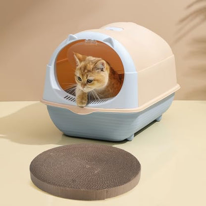 OUNONA Replaceable Round Cat Scratcher Pad Sturdy Corrugated Cardboard Scratch Board Replacement for Indoor Floor Cat Scratcher