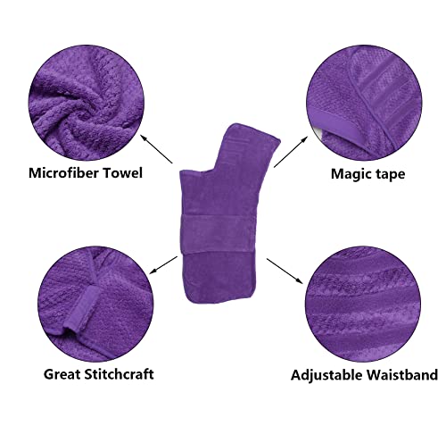 Geyecete Dog Bathrobe Towel Dog Drying Coat-Dry Fast Dog Bag-Pineapple Grid Fast Drying Super Absorbent Pet Dog Cat Bath Robe Towel-Purple-S - color: Purple(Pineapple grid), size: Small