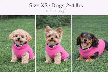 JACKO & CO - Fleece Vest Dog Sweater with Leash Ring - Soft, Warm & Lightweight Pullover Coat for Small & Medium Dogs, Puppies & Cats - Cozy Fall/Winter/Spring Pet Jacket (Pink, XS (2-4lbs)) - color: Pink, size: XS (2-4lbs)