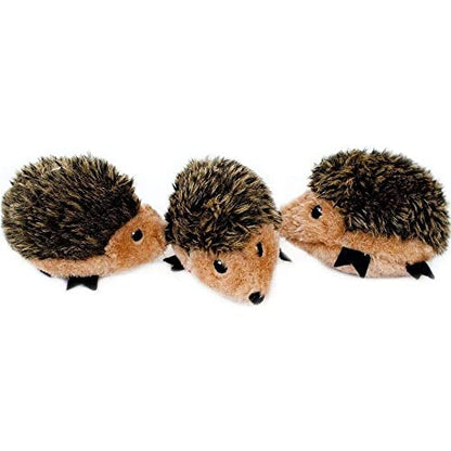 ZippyPaws Burrow Replacement Miniz - Interactive Dog & Puppy Toys for Boredom, Stimulating Pet Products to Keep Them Busy, Plush Refills for Hide & Seek Puzzle, Squeaky Toy for Enrichment - Hedgehogs - style: Hedgehogs (3-pack)