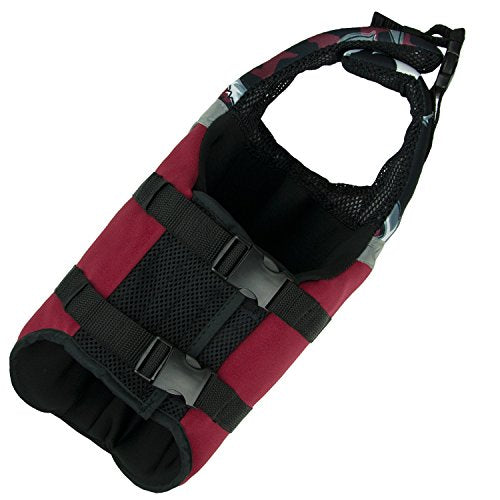 PlayaPup Dog Life Jacket, Medium, Reef Red - color: Reef Red, size: Medium