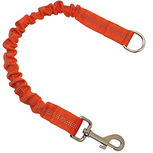 Bungee Dog Leash Extension, 18”Dog Shock Absorber Extender, Works with Any Leash for Walking, Jogging, Training, Playing - color: Orange