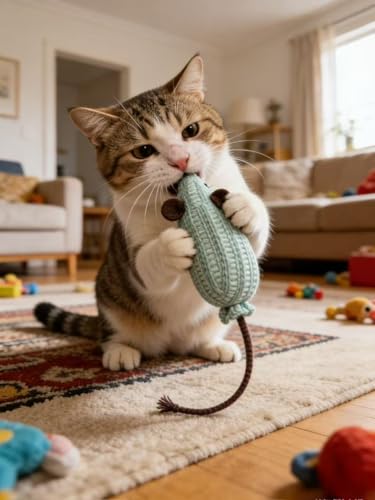 2 Pack Cat Mouse Toy Mouse Toys for Cats Cat Toy Mouse Cat Toys Mice Soft Plush Cat Chew Toy with Catnip for Kitten Interactive Play