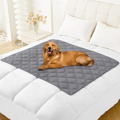 Smiry Waterproof Dog Bed Cover Blanket 40x50, Soft Reversible Pet Blanket, Washable Leakproof Cats Dogs Couch Cover for Sofa, Couch, Furniture, Grey/Dark Grey - color: Grey/Dark Grey, size: 40x50 Inch
