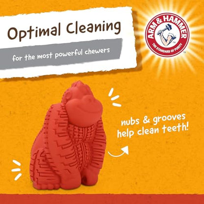 Arm and Hammer for Pets Super Treadz Mini Gorilla Dental Chew Toy for Dogs - Reduces Plaque and Tartar Without Brushing, Baking Soda Infused, Dishwasher Safe, Dogs Up to 25 Lbs, 3.5 Inch - 3 Pack - size: Small (Pack of 3), style: Gorilla