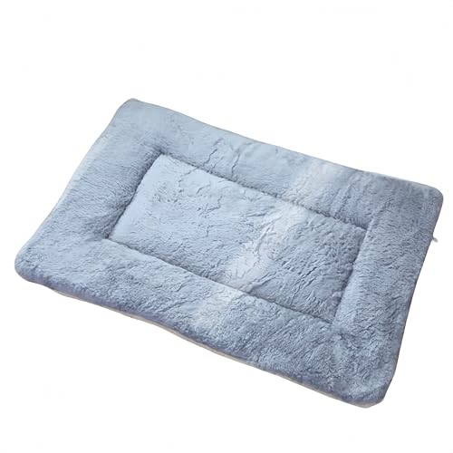 Reversible Coral Fleece Pet Blanket, 12 Designs 6 Sizes for Dogs/Cats/Rabbits, Scratch-Resistant Machine-Washable, Sofa Protector & Warm Pad, Fits 0-60 Lbs Pets (22.8''x15.3'', Light Gray) - size: 22.8''x15.3''