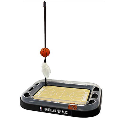 Brooklyn NETS Basketball Cat Scratcher Toy - color: Brooklyn Nets