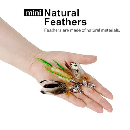 TTcat Cat Feather Toys, 3 Pcs Mini Insects Refills, Cat Toys Replacement Feathers for Cat Kitten Wand. - color: 3Pcs (Mini Insects)