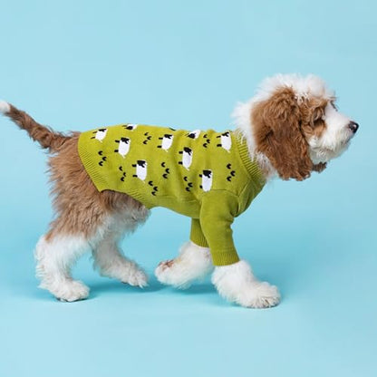 Fitwarm Funny Sheep Dog Sweater, Thermal Puppy Winter Clothes for Small Dogs, Girl & Boy, Holiday Dog Pullover, Pet Outfit in Black, Green & White, XS - color: Sheep, size: X-Small
