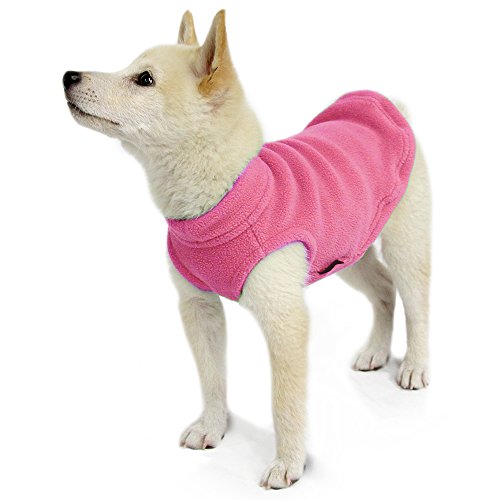 Gooby - Stretch Fleece Vest, Pullover Fleece Vest Jacket Sweater for Dogs, Pink, X-Small - color: Pink, size: X-Small Length (7")