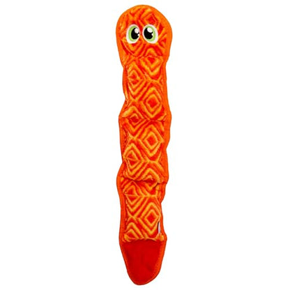 Outward Hound Durablez Stuffing-Free Squeaky Interactive Dog Toy, Tough Plush, Snake, Pink, Large - color: Pink Snake, size: Large (Pack of 1)