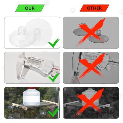 4 Pcs Thick Suction Cup Cat Perches - Classic Style Window Hammock Replacement for Cat Window Seat