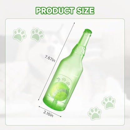 Water Bottle Dog Toy,Dog Toys for Aggressive Chewers,Water Bottle with Tennis Ball,Suitable for Small and Medium Pets to Exercise Outdoors(Green) - color: Green