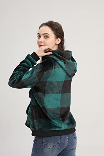 LINYUCHEN Cat Pouch Hoodie Large Pet Pouch Sweatshirt Puppy Kitten Holder Carrier Pullover Tops for Women - color: Green, size: Medium